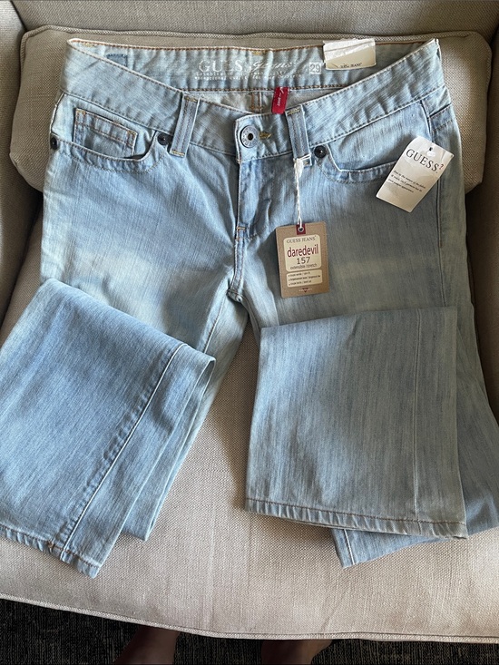 Guess Denim - GUESS NEW Y2K Daredevil Bootcut Flare Jeans 29 light blue denim